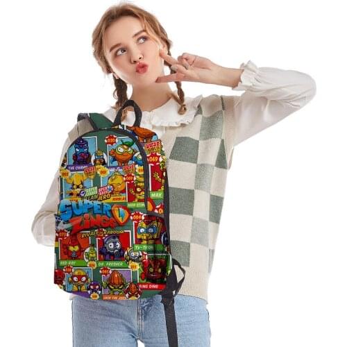 Casual Children Super Zings Backpack Child Superzings Primary Boys Girls Schoolbag Bookbag Gift Kids Backpack