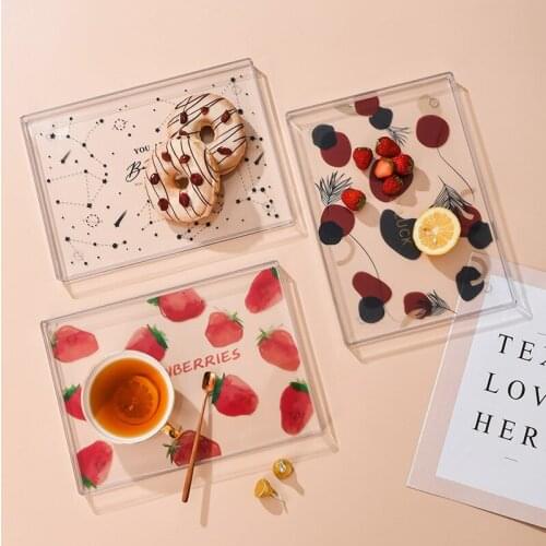 Rectangular Plastic Bandeja Comida Creativity Nordic Plateau Storage Serving Tray Хранение На Кухне Поднос Тарелки Для Еды