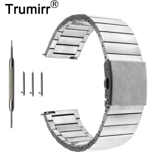 22mm 23mmStainless Steel Watch Band Quick Release Strap for Orient Folding Buckle Wrist Belt Bracelet Black Rose Gold Silver