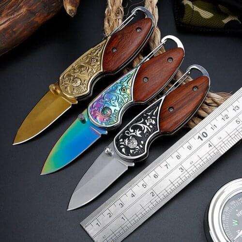 Tactical High Hardness Multifunction Folding Knife Outdoor Pocket Knife Survival Exquisite Color Pattern Cool EDC Accessories
