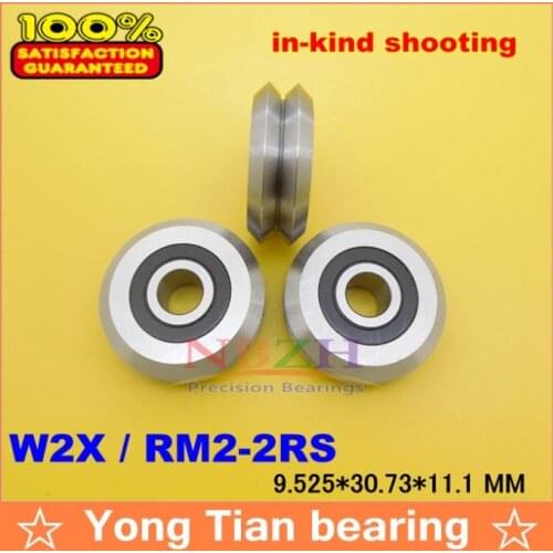 High quality RM2-2RS / W2X 9.525*30.73*11 mm v wheeles W Groove Sealed Ball Bearing W2ZZ RM2ZZ W2-2RS