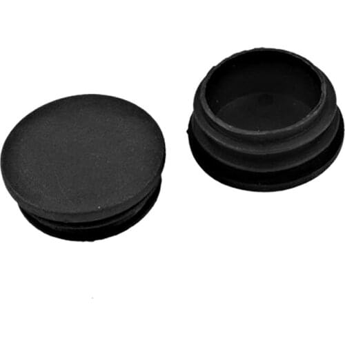 WSFS Hot 10 x Black Plastic 38mm Dia Round Tubing Tube Insert Caps Covers