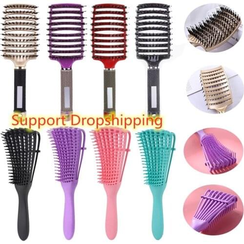 Hot Sale Massage Detangling Hair Brush Scalp Massage Hair Comb Detangling Brush for Curly Hair Brush Wet Curly Hairbrush Women