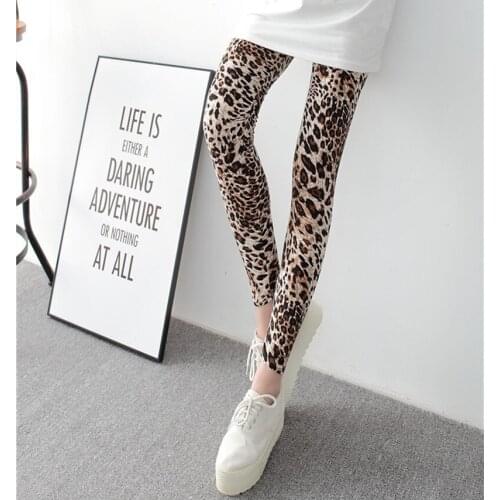 Leopard Print Leggings in Europe and America fitness leggings women