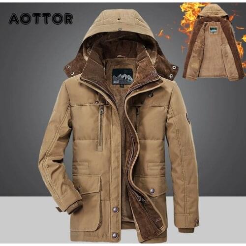 Winter Men Hooded Parkas Fur Linner Thicken Jacket Male Casual Overcoat Hat Detachable Coats Man Jaqueta Masculina Plus Size 4XL