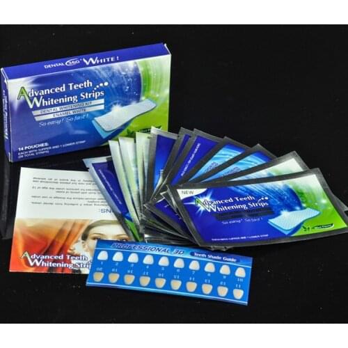 20packs/lot Oral Hygiene Teeth Whitening Strips Professional Double Dental White Teeth Strips Gel Bleaching Tooth