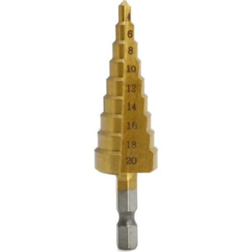 4-20mm Professional HSS Steel Large Step Cone Triangular handle Coated Metal Drill Bit Cut Tool Set Hole Cutter