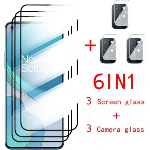 6-in-1 back camera glass for oneplus 8t pro screen protector tempered glass one plus9 9r 8 8t nord n10 5g nordn100 safety glass