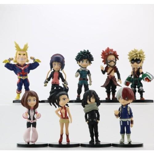 9 PCS My Hero Academia Original Figure Model Dolls Toy Collection Cospla Anime Model Birthday Gift Green Valley