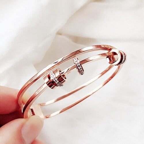 Titanium steel bracelet women fashion European and American exaggerated bracelet women with popular accessories bracelet&bangles