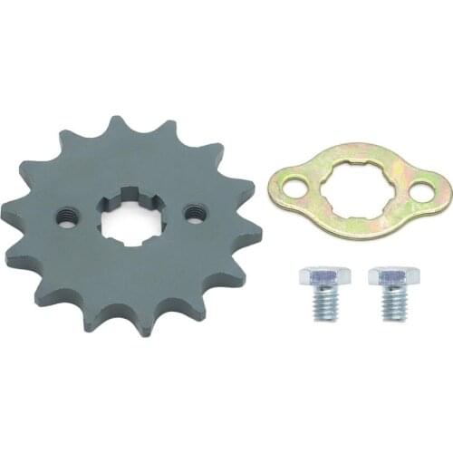 Chain Sprocket With Retainer Plate Locker For Honda MSX125 Grom Kawasaki KD 80 KLX110 KLX110L Suzuki DR-Z110 1988-2017