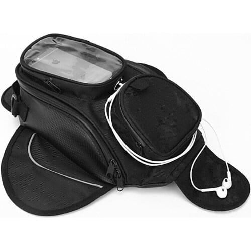 Black Motorcycle Oil Fuel Tank Bag Magnetic top Cases Motorbike Oil Fuel Tank Bag Multi Space Moto Tool Package
