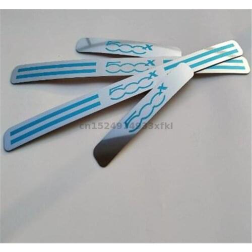 For Fiat 500x 2015-2019 4pcs/set High-quality stainless steel Door Sill Cover Welcome Pedal Trim Car-styling Car Accessories