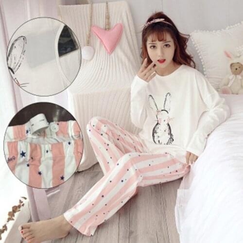 Cotton maternity set clothes pyjama grossesse women white for pregnant maternity long sleeve long summer tops womens loungewear
