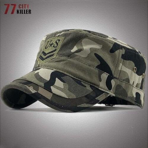 US Tactical Flat Caps Men Letter Embroidery Camouflage Hunting Airsoft Army Hats Outdoor Sports Sun Fishing Hiking Baseball Cap