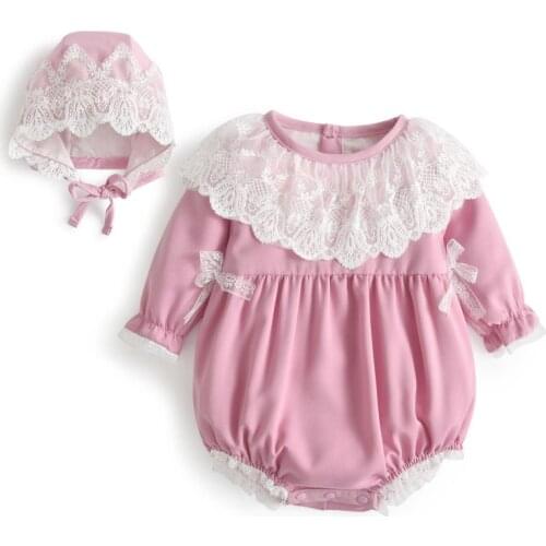 Spanish Baby Clothes infant Girl Green Romper with Lace Cape Newborn Soft Jumpsuit Cotton Liner Baby Girls Spain Boutique Romper