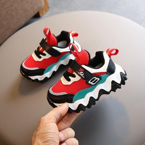 2021 Size 21-30 Children Breathable Mesh Shoes Baby Toddler Non Slip Soft Soled Sneakers Boys Girls Casual Footwear Kids Shoes
