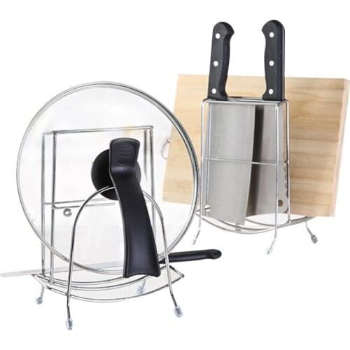 Kitchen Stainless Steel Tableware Racks Shelve Storage Rack Multifunction Drain Rack Pot Pan Cover Cutting Board Storage Shelf