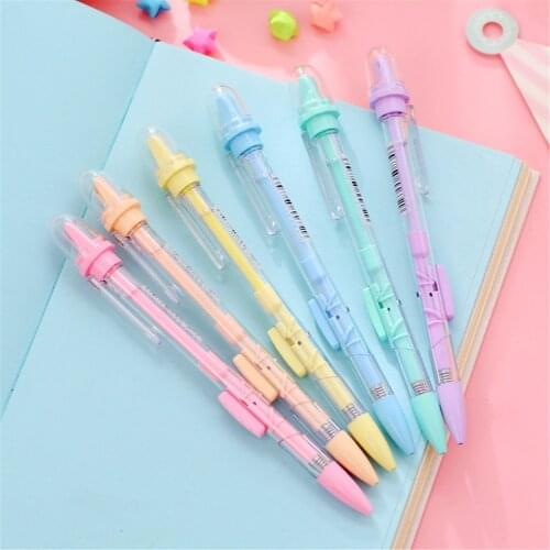 2pcs Cartoon Solid colored lead 2.0mm Automatic Pen Mechanical Pencils Sharpeners Kawaii Stationery School Office Accessories
