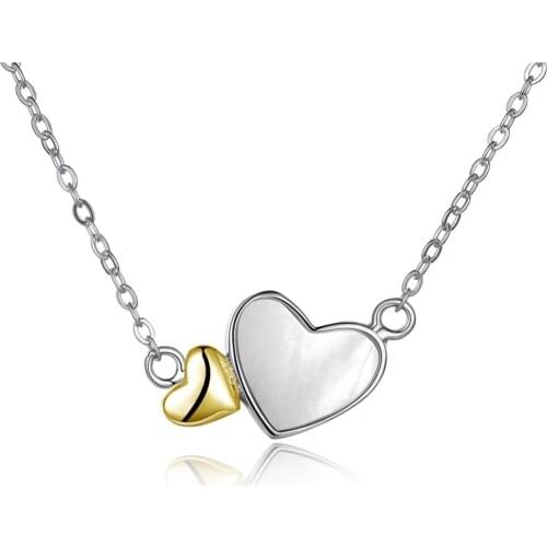 Fashion Trend Necklace Beautiful Ladies Silver Pendant Necklace Heart Pendant Necklace S925 Sterling Silver Necklace