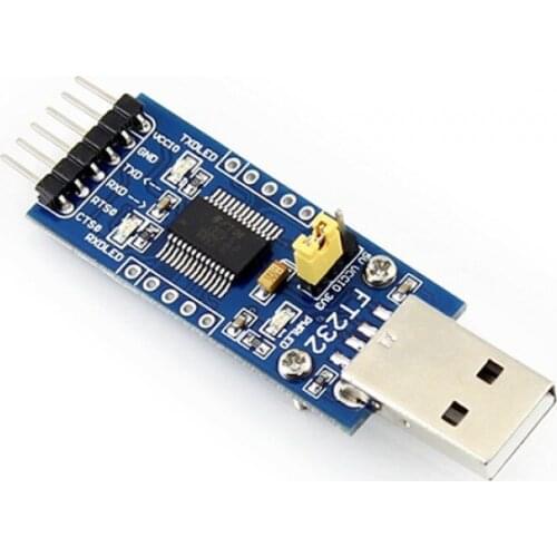 FT232 USB TO UART Module, Onboard USB Type A Connector, Supports Mac, Linux, Android, WinCE, Windows 7/8/8.1/10