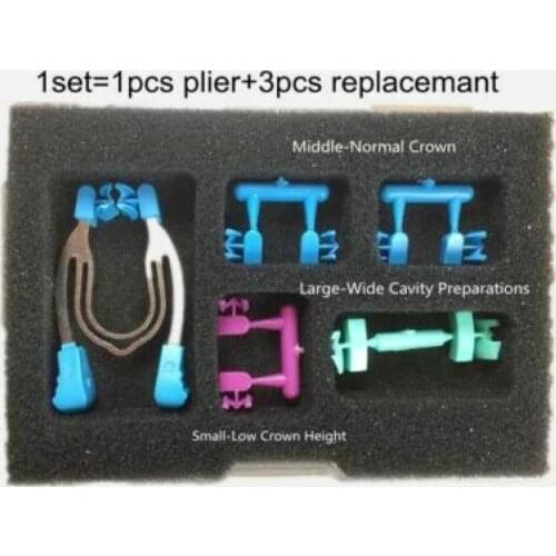 Set Dental Matrix Clip Clamps Hand Use Wedges Tinas Ring All in One Replacement Autoclave 121℃ Plier Type A