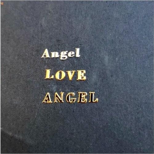 667E Plaster Candle Aromatherapy 26 Letter Metal Numbers Stickers Combination Word Stickers Nail Art Stickers