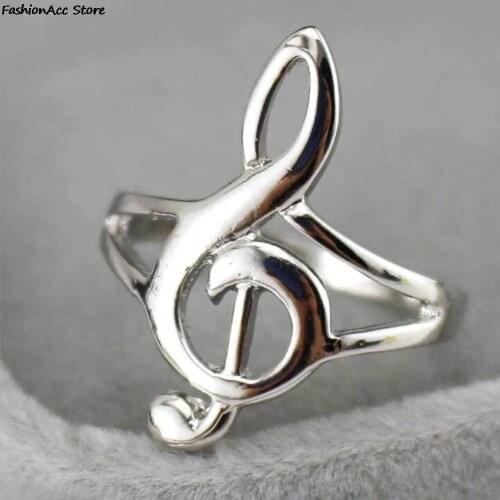 Latest Cartoon Surrounding Sound Rings Non-mainstream Music Notation Retro Note NewColor Treble Clef Ring