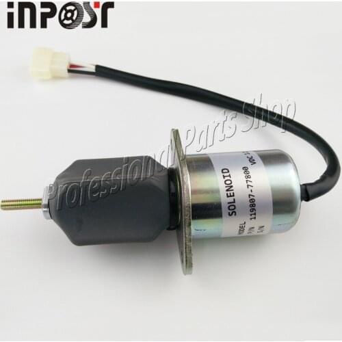 New 119807-77800 Engine Fuel Stop solenoid SA-3840-T 1753ES-12A3UC5B1S1 12V