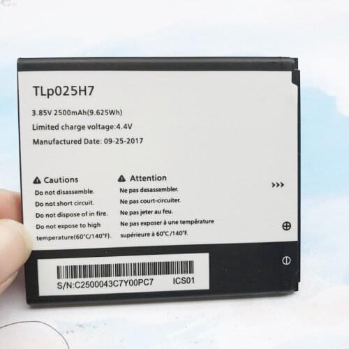 100% New High Quality TLp025H7 Battery For Alcatel 5051 Pop 4 (5.0) TLp025H1 TLp025H7 Mobile Phone Batteries 2500mAh