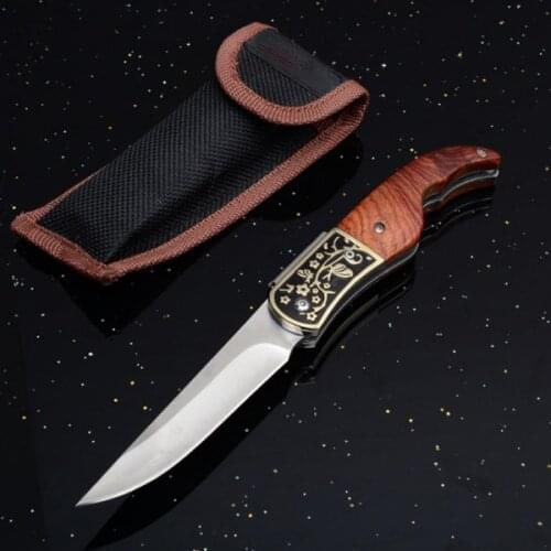8.2'' Damascus Steel new high quality knife + wooden handle outdoor folding Blade knife Camping multifunctional knife edc tool