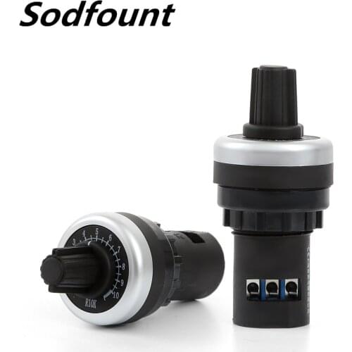 10pcs Potentiometer inverter precision governor 22mm LA42DWQ-22 100 ohm 500ohm 1K 2K 5K 10K-500K