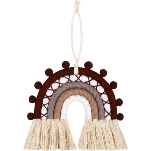 Rainbow Wall Hanging Colorful Handmade Ornament Home Decor for Bedroom Nursery P31B