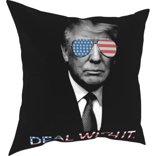 Trump Deal With It America Pillowcase Home Decor Cushions Throw Pillow for Sofa Polyester Double-sided Printing