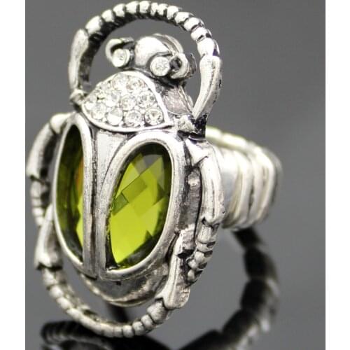 Jewelry Cleopatra Vinage Egyptian khepri Scarab Beetle Warcraft Stone Overwatch Geometric Anime Anillos Bague Indian Men Ring