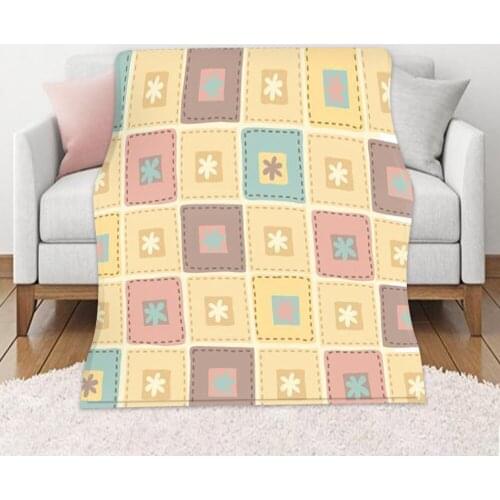 Winter Warm Blanket Modern Decoration Living Room Home Bedroom Sofa Whole Sleep Simple Plant Geometric Pattern Printing Blanket