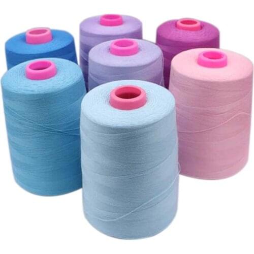 1 Pcs 20/2 5000Yards Polyester Sewing Thread For Denim Jacket Clothing Fabric Knitting Sewing Accessories 20 Colors Options