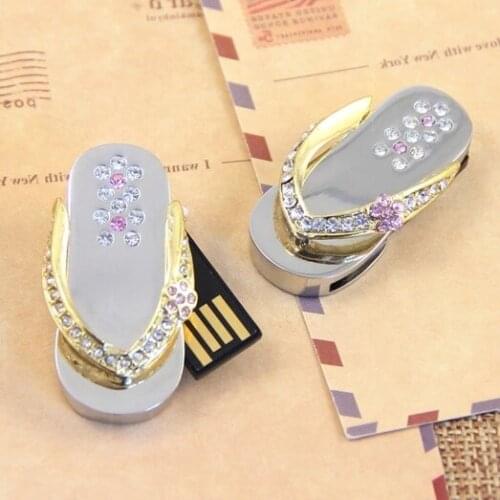 2.0 Jewelry Usb 128GB 512GB Pen Drive 1TB Crystal 64gb 8gb 16gb 32gb Usb Flash Drive 2TB Memory Stick Creativo Pendrive Shoes