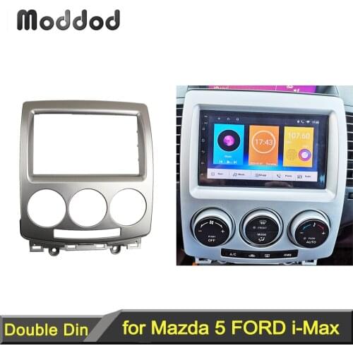 2 Din DVD Stereo Panel for FORD i-Max 2007+ MAZDA 5 Premacy 2005+ Audio Radio Fascia CD Trim Kit Frame Refitting Facia