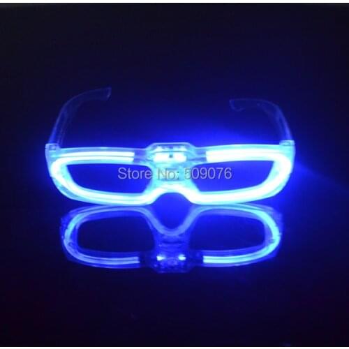 24pcs transparent flashing Party LED Light Glasses for christmas Birthday Halloween party decoration supplies glow eyeglasses
