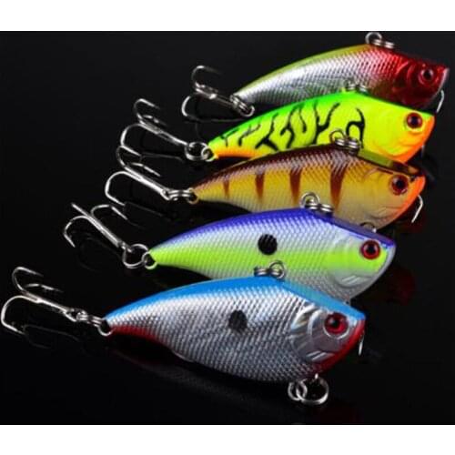5Pcs Winter VIB Fishing Baits 5.5cm 7.5g Jigging Wobbler Lure Fish Jigs Vibration Bait