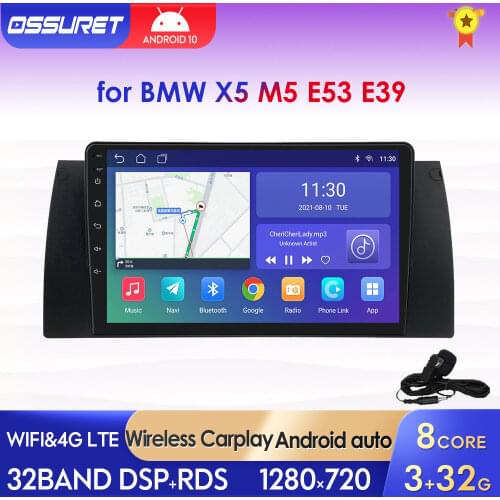 4 Core 2din Android Car Radio for BMW 5 E39 E53 X5 1995-2001 M5 7 E38 2002 2003 2004 2005 2006 Navi GPS 4G Multimedia Player