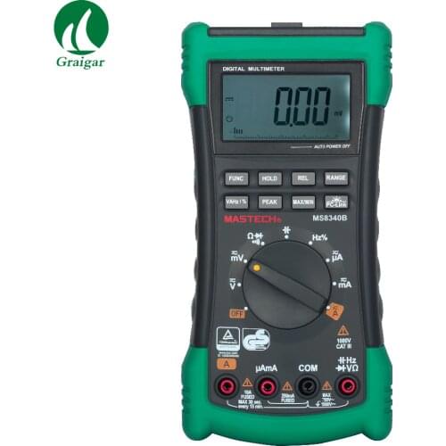Mastech MS8340B Digital Multimeter Upgraded Version of MS8240D Auto Range True RMS DMM Capacitance Frequency