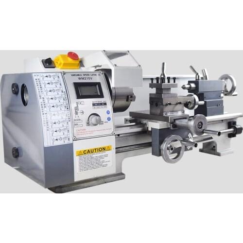 Woodworking Lathe Machine Tools Machining Stainless Steel Beads Metal Mini Multifunction Home Direct WM210V Electrical