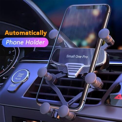 Smartphone holder in Car dashboard Stand for Phone mobile support Grid Bullhead Air Outlet Clip-on Gravity Universal Bracket