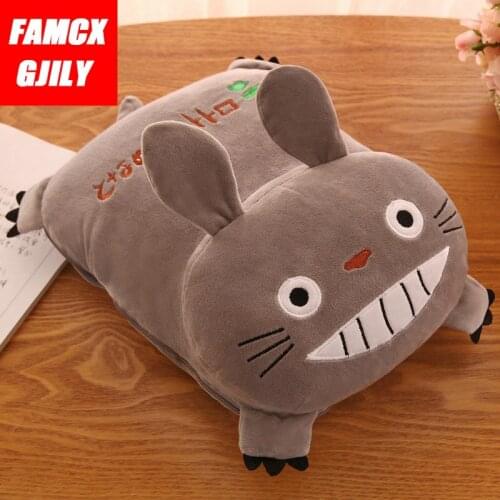 110x160cm Japanese Anime Totoro Doraemon Pillow Portable Blanket Soft Flannel Cartoon Blanket for Beds Sofa Women Gifts