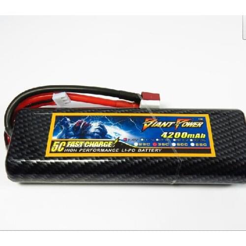 Giant Li-po battery 4200mAh 7.4V 35c thepole speed car boat model of the battery free shipping