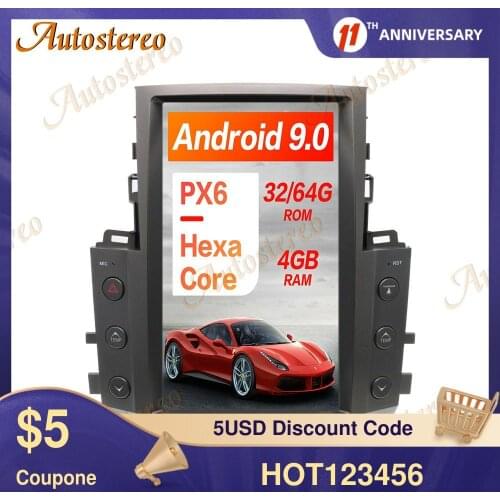 Tesla Style Android 9.0 6Core Car GPS Navigation For Lexus LX570 2007-2015 Stereo Headunit Multimedia Player Auto Radio Carplay
