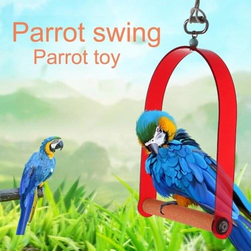 Pragmatic Swing Toy Grinding Rod Wear-resistance Parrot Swing Toy Sturdy Parrot Chewing Hanging Hammock Pet Bird Supplies