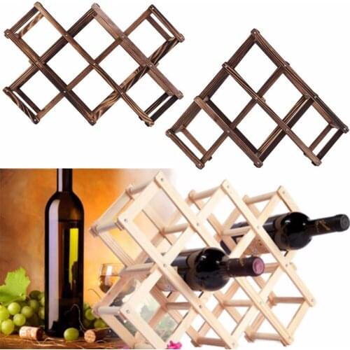 High Quality Classical Wooden Red Wine Rack 3/6/10 Bottle Holder Mount Kitchen Bar Display Shelf High Quality Stylish